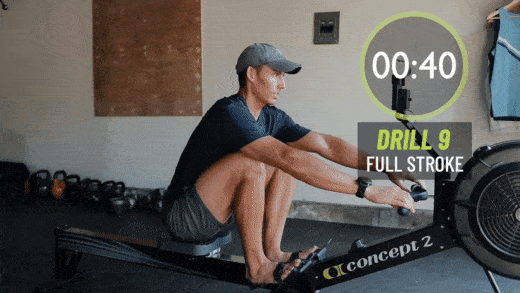 Rowing machine full stroke